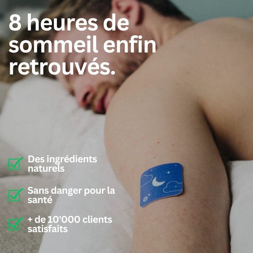 SomniPatch- Patchs de Sommeil (28 patchs)
✅ Aide à s'endormir et à maintenir un sommeil réparateur.
✅ Vous vous réveillez reposé et revitalisé.
✅ Pas d'effets secondaires désagréables.